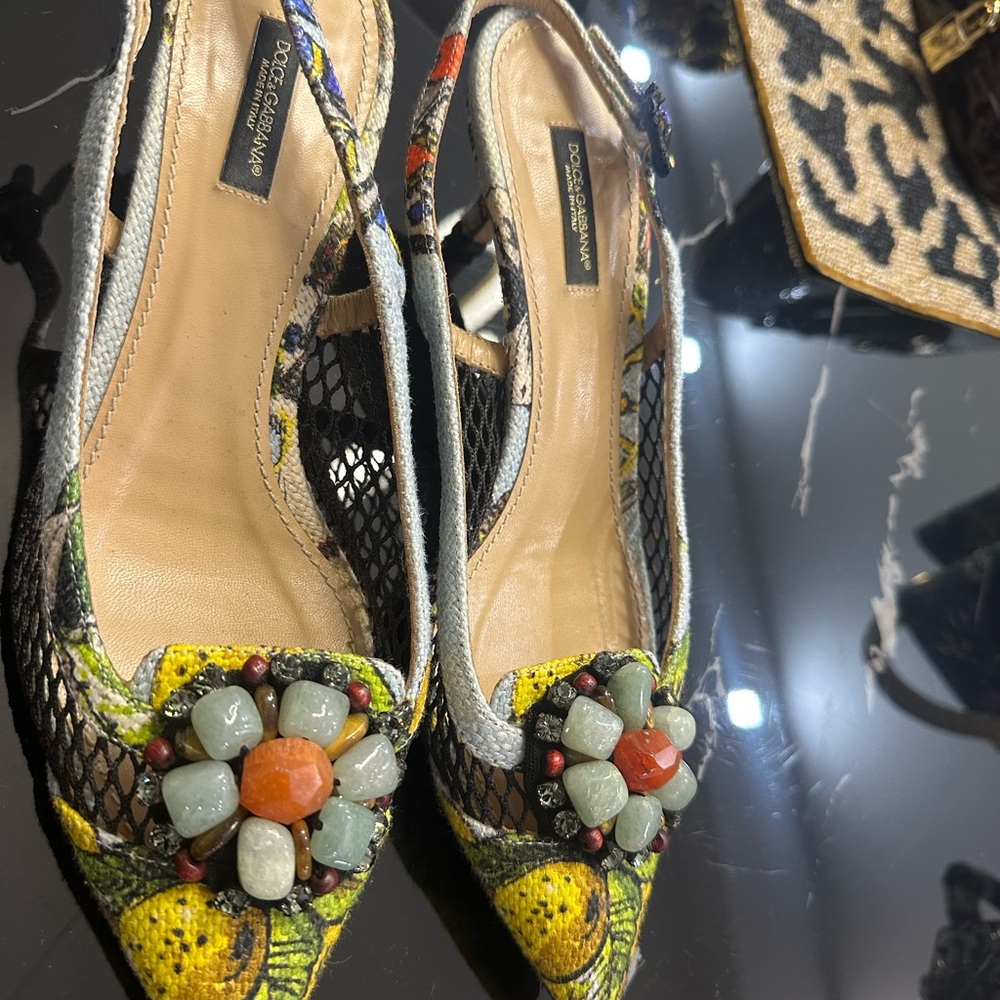 Dolce & Gabbana Women's Floral Embellished Heels